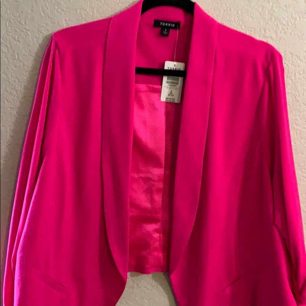 Neon pink blazer